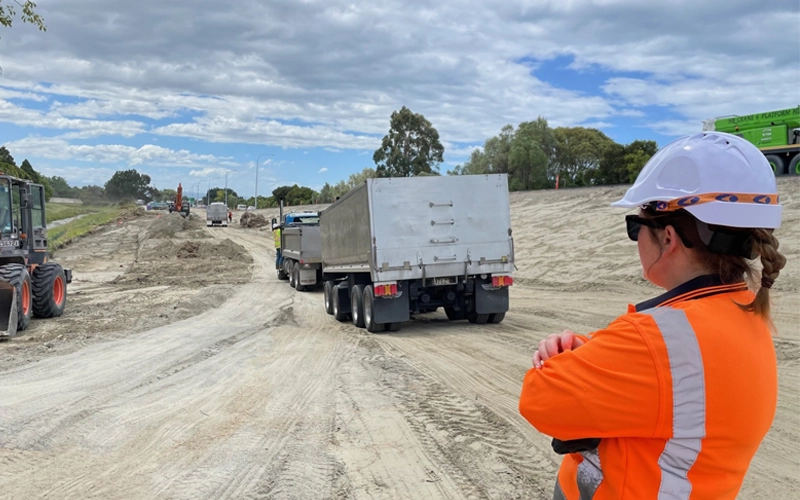 Brylee Muir on site