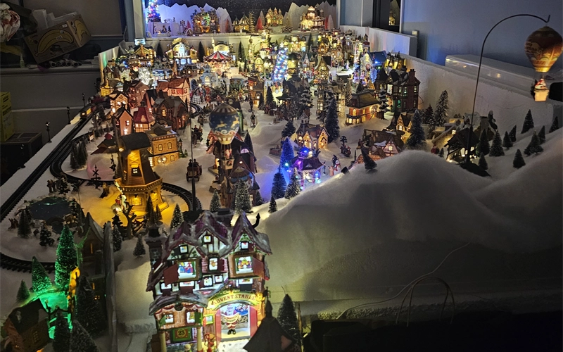 One of Janine's tiny Christmas villages