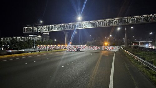 ASM's Road Closure Trailer in action