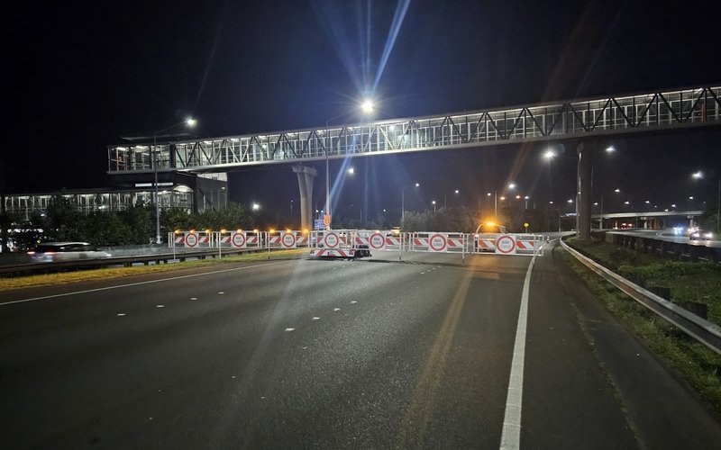 ASM's Road Closure Trailer in action