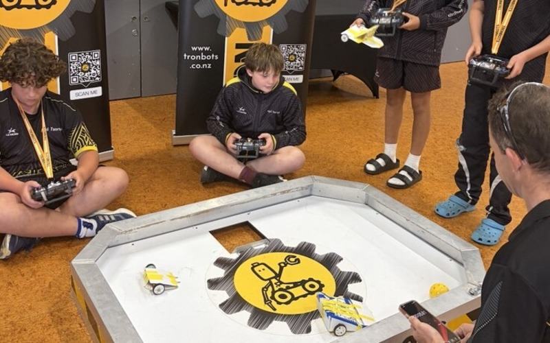 Rotorua Primary School's TronBots in action
